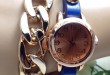 Позлатен верига с кварцов часовник алуминиеви случайни гривни часовници