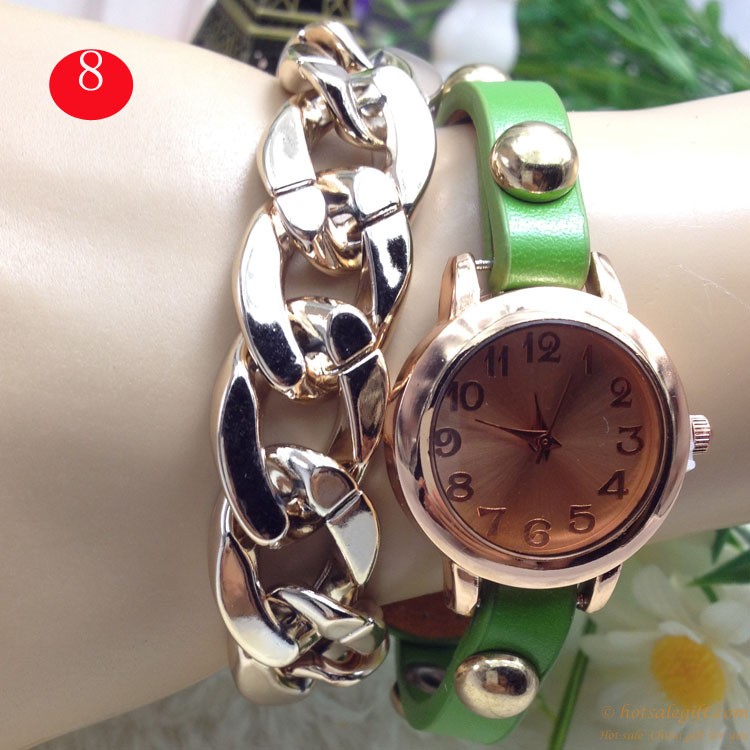 hotsalegift goldplated chain quartz watch alloy casual bracelet watches 7