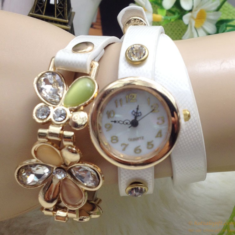 hotsalegift plum fashion bracelet watch diamond young ladies girls
