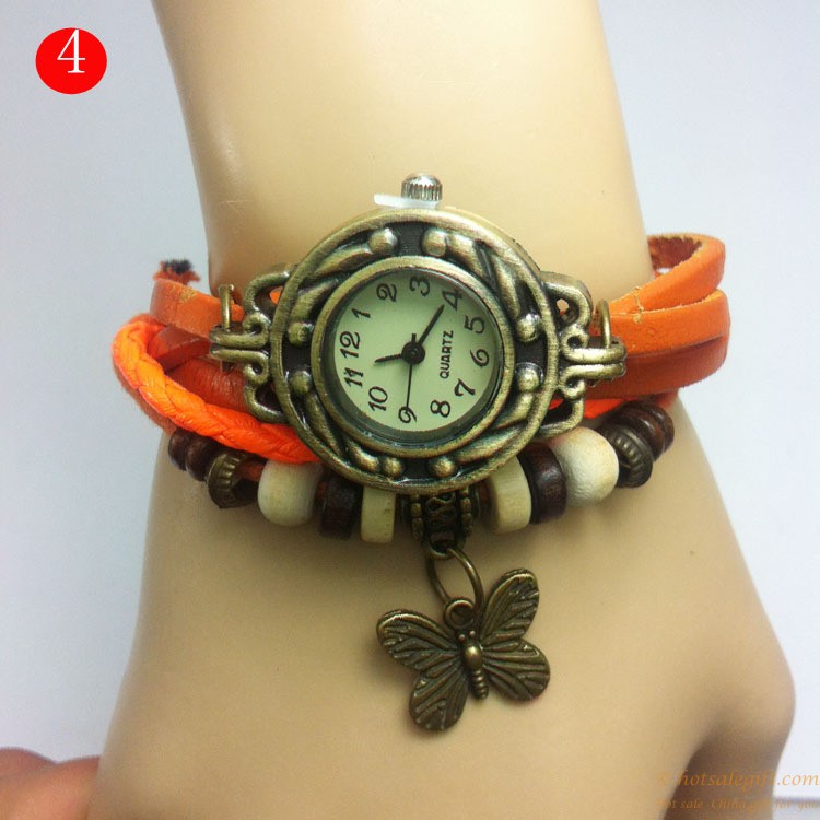 hotsalegift retro trend preparation butterfly bracelet watch ladies 4
