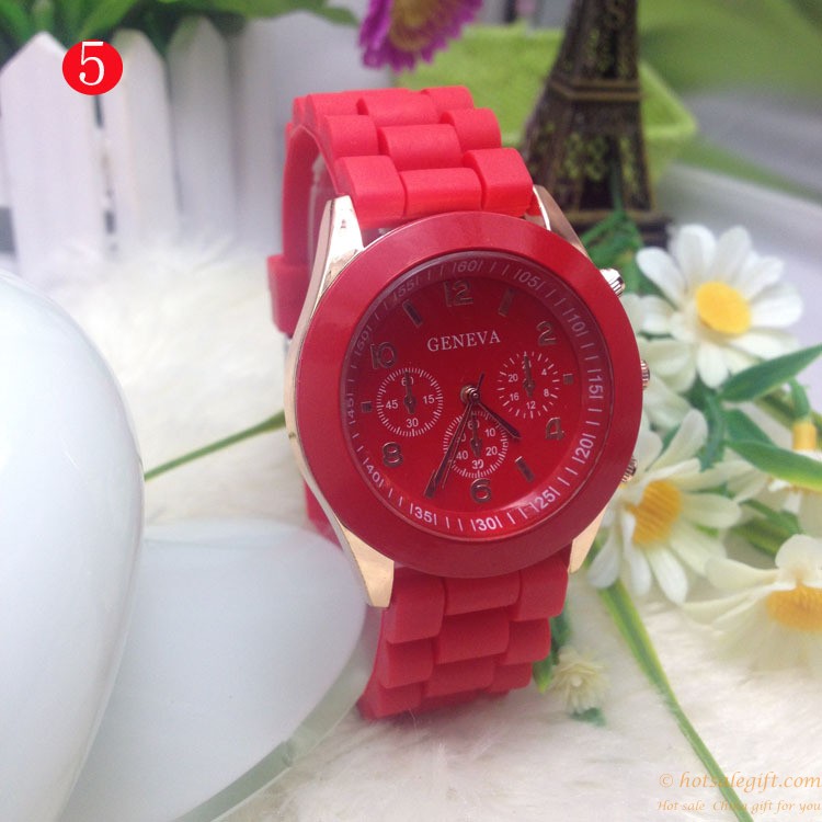hotsalegift 13 colors geneva silicone watch fashion student watch 5