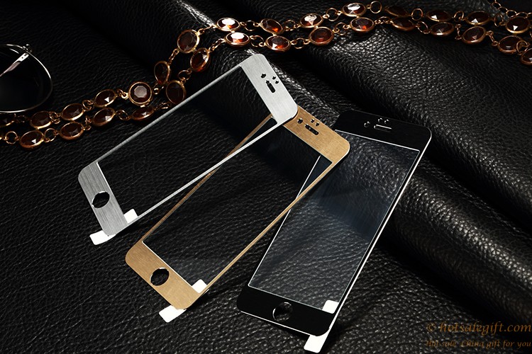 hotsalegift beautiful sturdy titanium aluminum glass screen protector iphone 5s5c 1