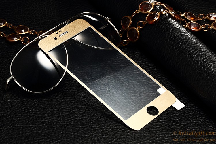 hotsalegift beautiful sturdy titanium aluminum glass screen protector iphone 5s5c 2
