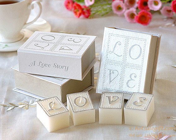hotsalegift book love scented candle favor love letters couples