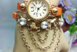 Φτηνές μποέμ ρολόγια διαμάντι της αλυσίδας για μαθητές γυμνασίου βραχιόλι ρολόι κυρίες