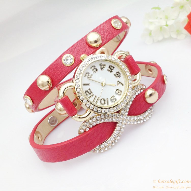 hotsalegift cheap flashing diamond bracelet watch ladies girls 2