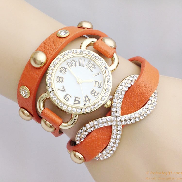 hotsalegift cheap flashing diamond bracelet watch ladies girls 6