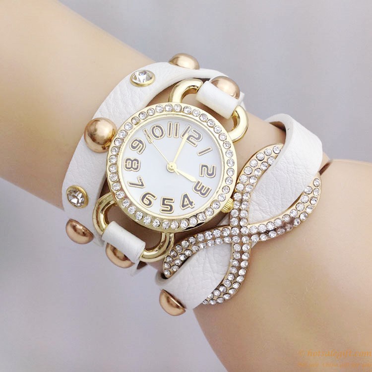 hotsalegift cheap flashing diamond bracelet watch ladies girls