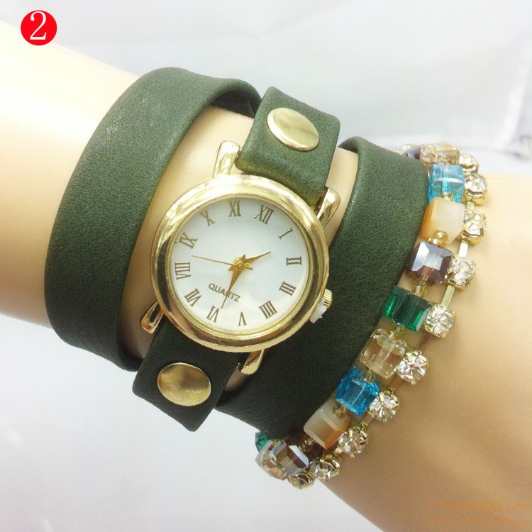 hotsalegift color belt acrylic bead bracelet watch fashion ladies 1