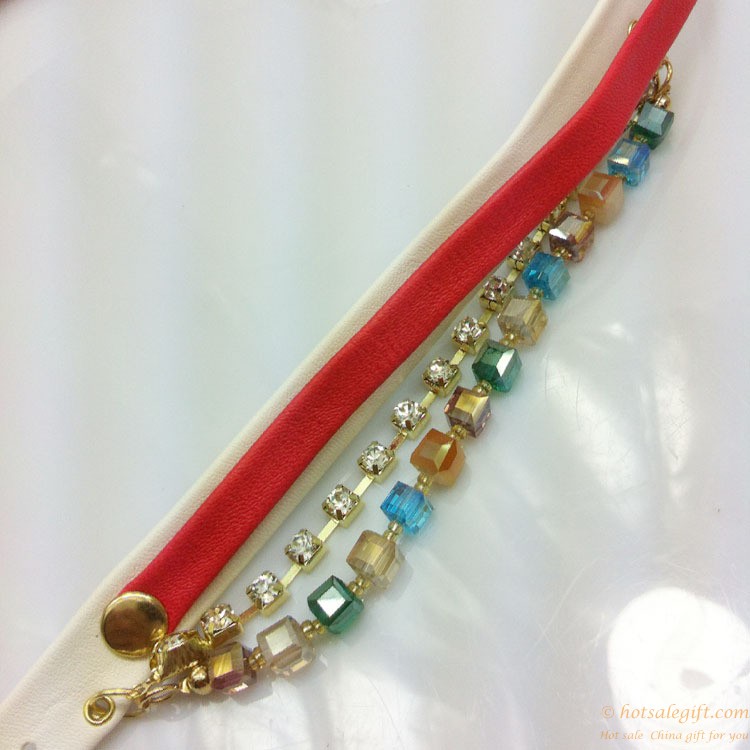 hotsalegift color belt acrylic bead bracelet watch fashion ladies 7
