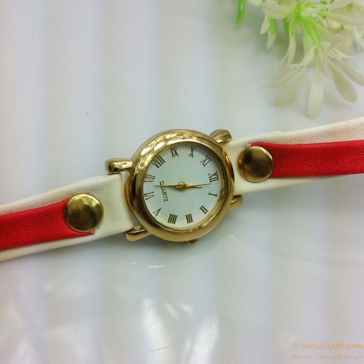 hotsalegift color belt acrylic bead bracelet watch fashion ladies 8