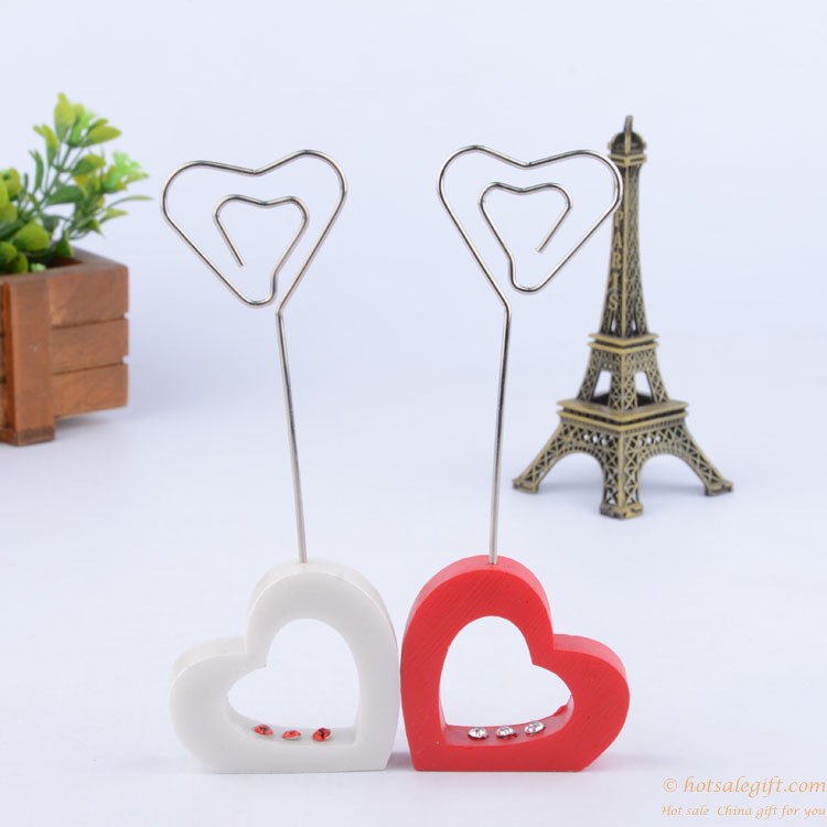 hotsalegift design heartshaped resin card holder pair wedding