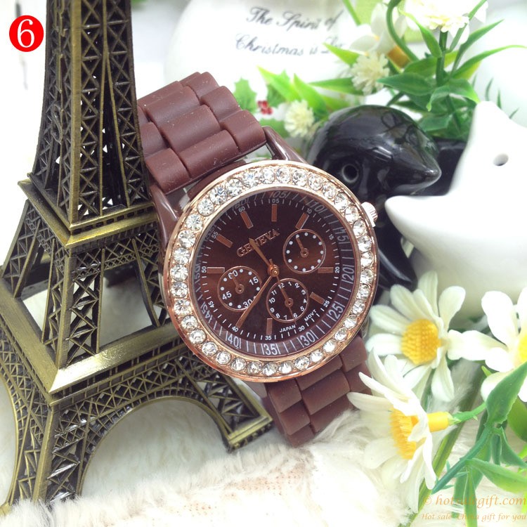 hotsalegift design quartz diamond fashion watch silicone watch women ladies 10