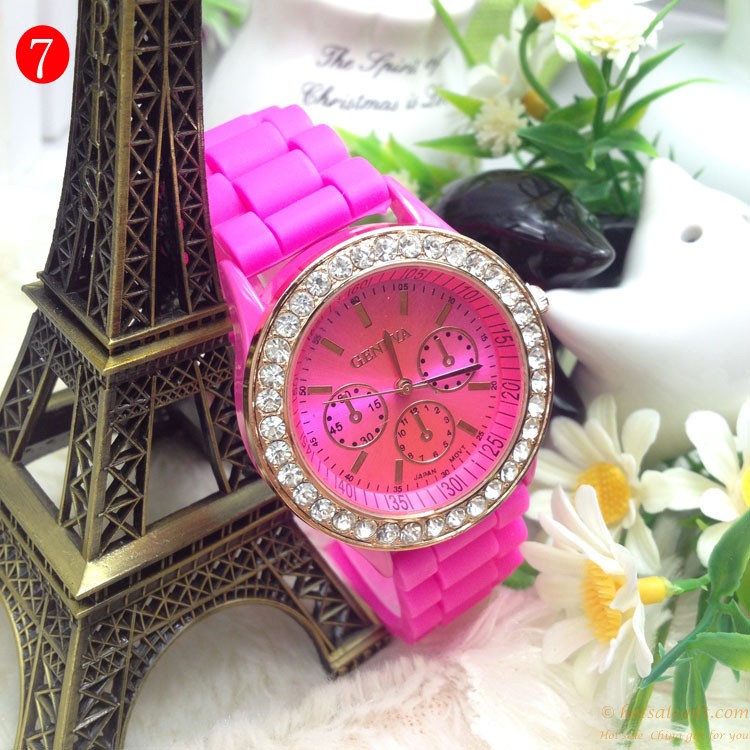 hotsalegift design quartz diamond fashion watch silicone watch women ladies 11