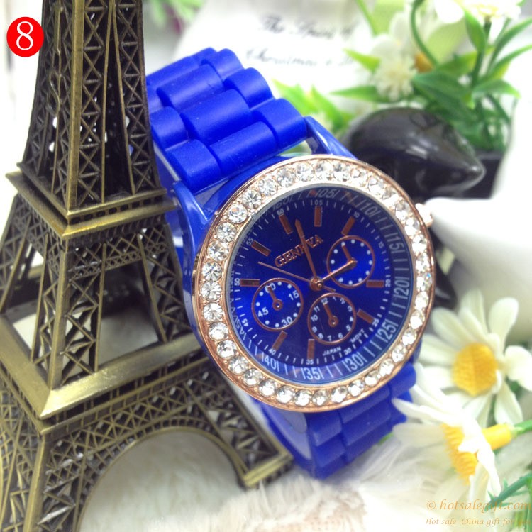 hotsalegift design quartz diamond fashion watch silicone watch women ladies 12