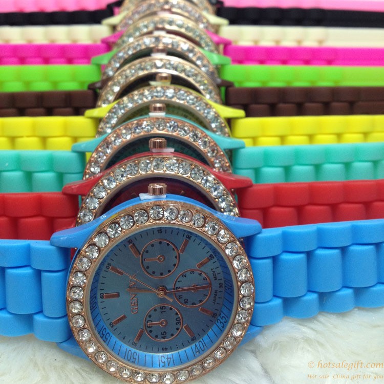 hotsalegift design quartz diamond fashion watch silicone watch women ladies 2