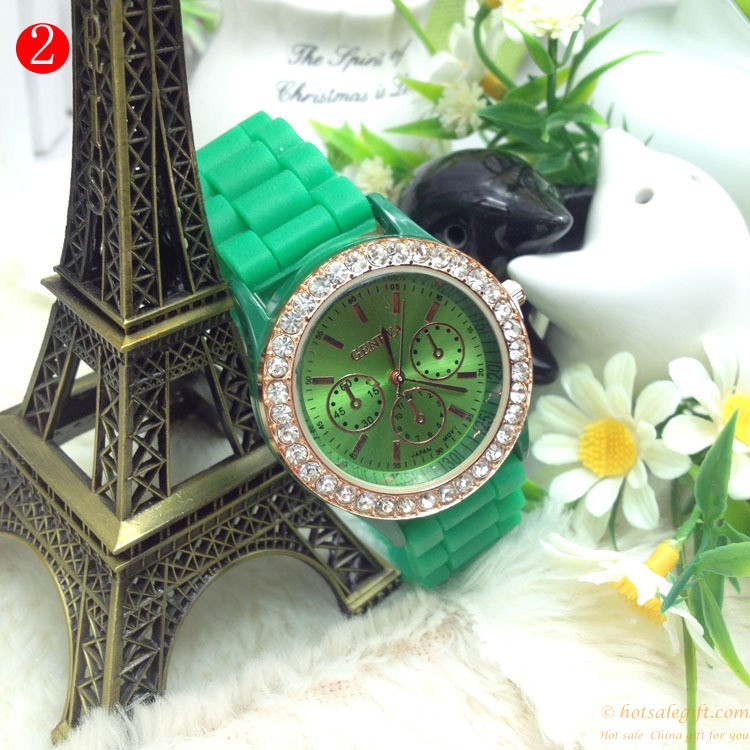 hotsalegift design quartz diamond fashion watch silicone watch women ladies 6