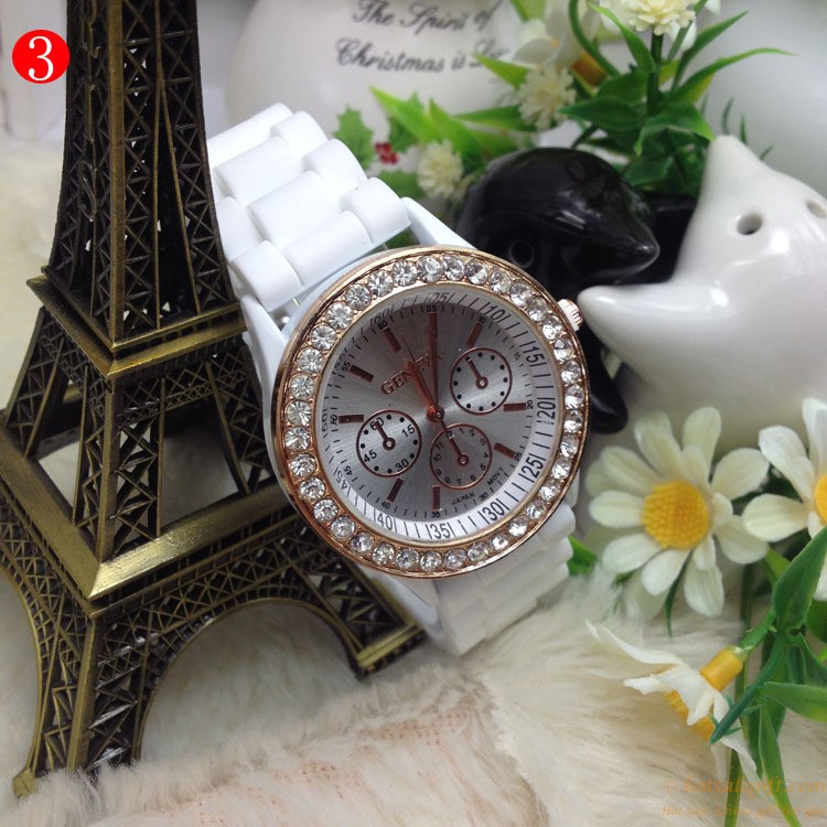 hotsalegift design quartz diamond fashion watch silicone watch women ladies 7