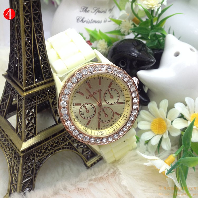 hotsalegift design quartz diamond fashion watch silicone watch women ladies 8