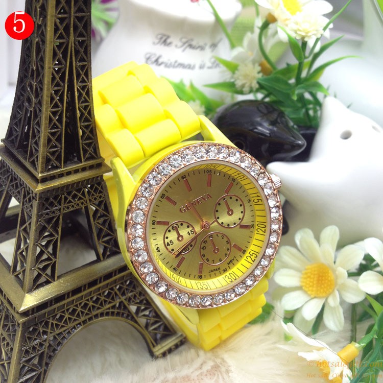 hotsalegift design quartz diamond fashion watch silicone watch women ladies 9