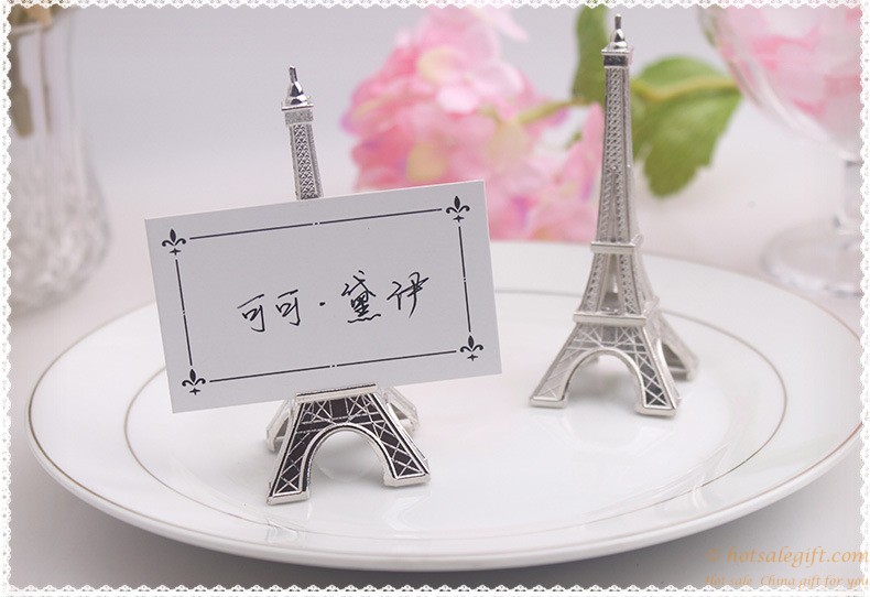 hotsalegift eiffel tower silverfinish place card holder wedding decorations 5