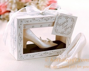hotsalegift fairy tale cinderella high heel shoe candle wedding favors 1