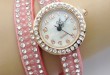 Vollständige Diamant Mode Armband Quarzglas-Uhr für Mädchen