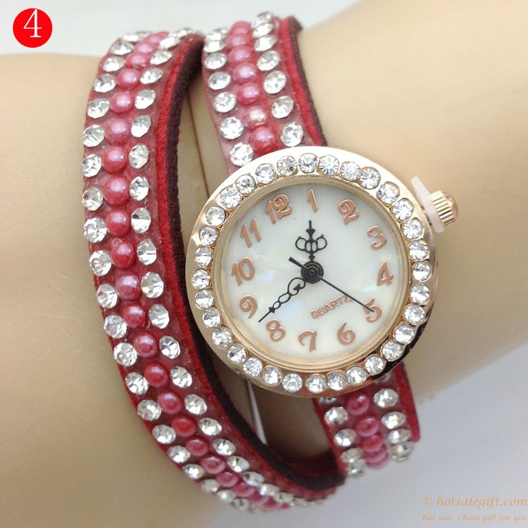 hotsalegift full diamond fashion bracelet quartz glass watch girls 3