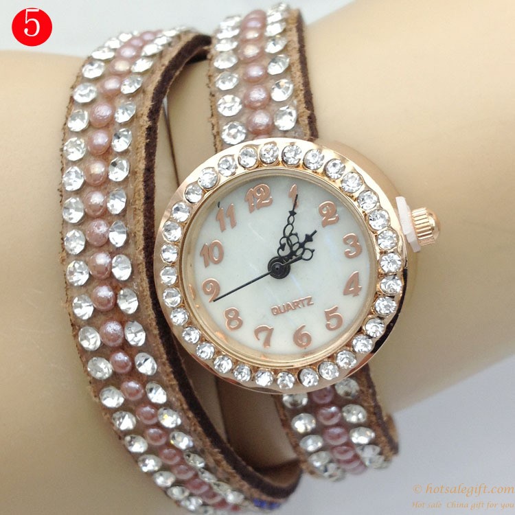 hotsalegift full diamond fashion bracelet quartz glass watch girls 4