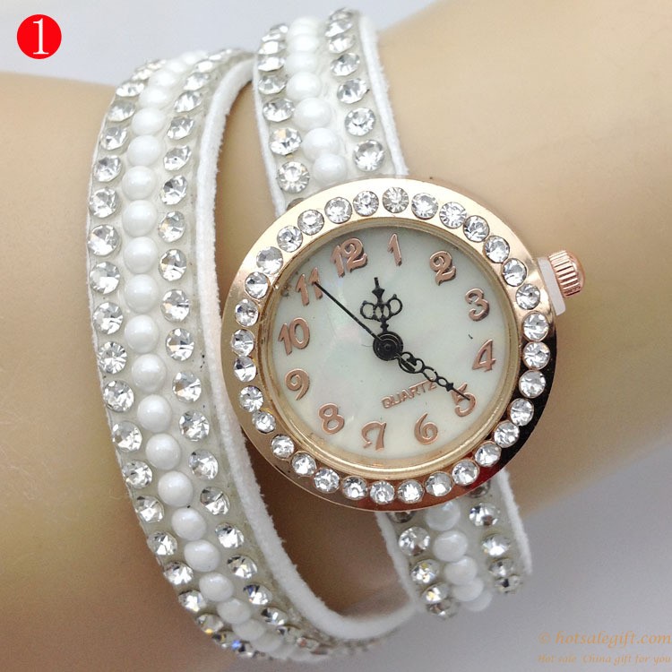 hotsalegift full diamond fashion bracelet quartz glass watch girls
