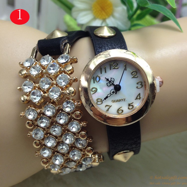 hotsalegift popular hot sale starry diamond bracelet quartz watch girls 1