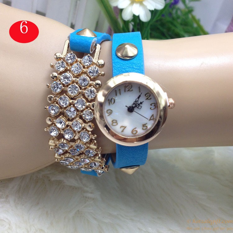 hotsalegift popular hot sale starry diamond bracelet quartz watch girls 4