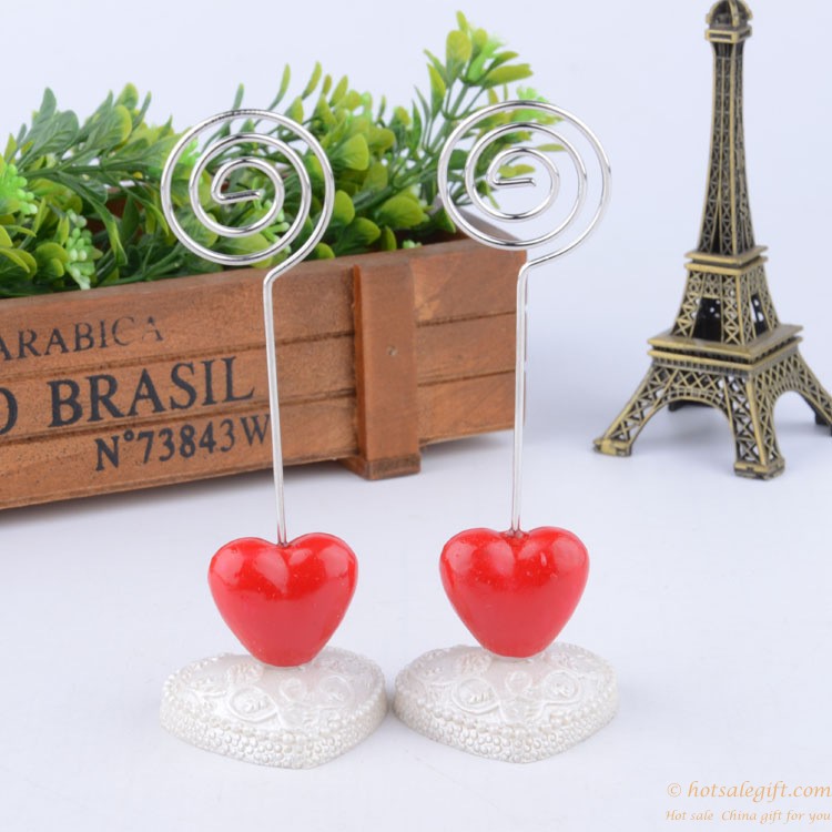hotsalegift red heart shaped place card holder favor wedding party