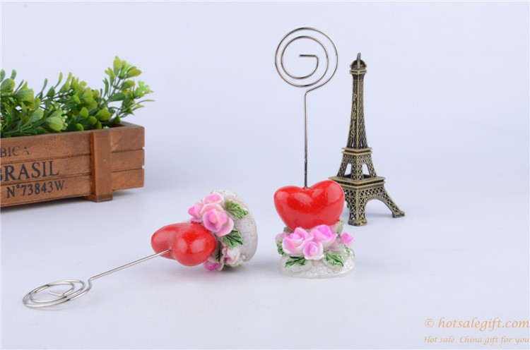 hotsalegift red heart shaped place card holder favor wedding partymodel 2 2
