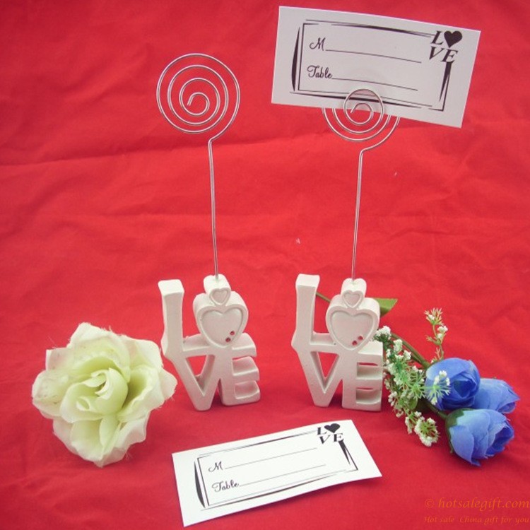 hotsalegift resin love shaped place card holder wedding souvenir gifts 3