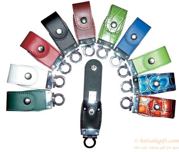 hotsalegift swivel key chain leather usb disk oemodm 1