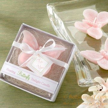hotsalegift wholesale wedding favors giftspink butterfly candle