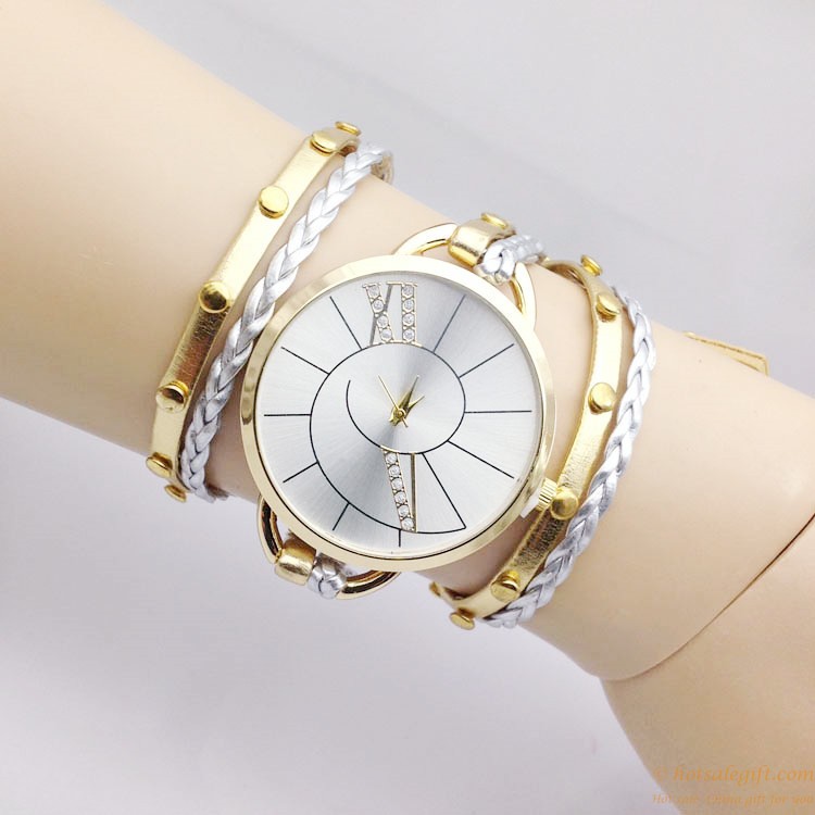 hotsalegift woven bracelet watch creative fashion dial 6