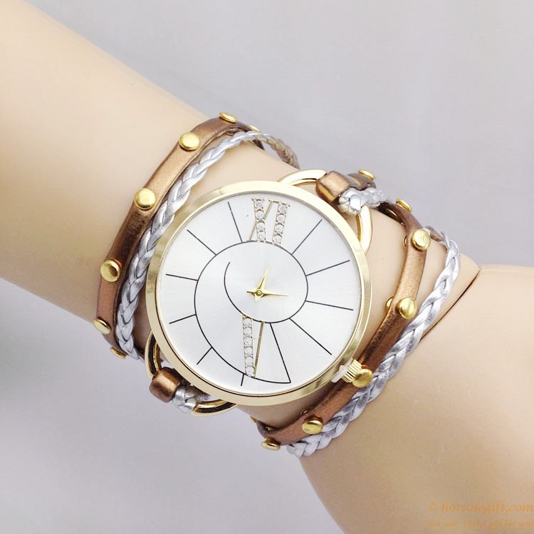 hotsalegift woven bracelet watch creative fashion dial