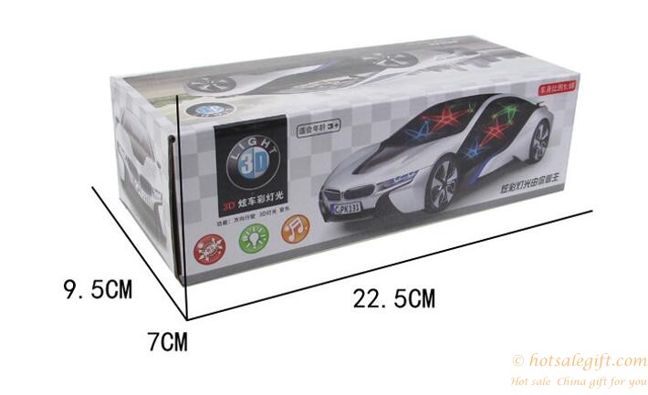 hotsalegift 3d light bmw design simulation music childrens toy car model 6