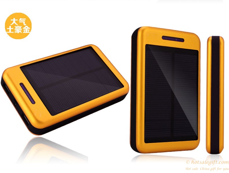 hotsalegift aluminum highcapacity solar mobile power bank charger 2