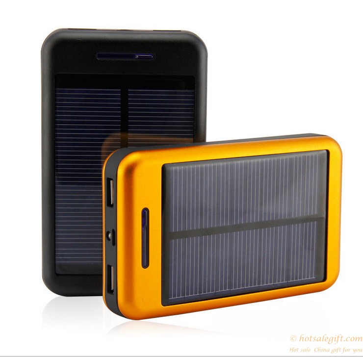 hotsalegift aluminum highcapacity solar mobile power bank charger