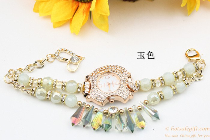 hotsalegift apple shaped fashion alloy diamond crystal bracelet ladies watches girls ladies 1