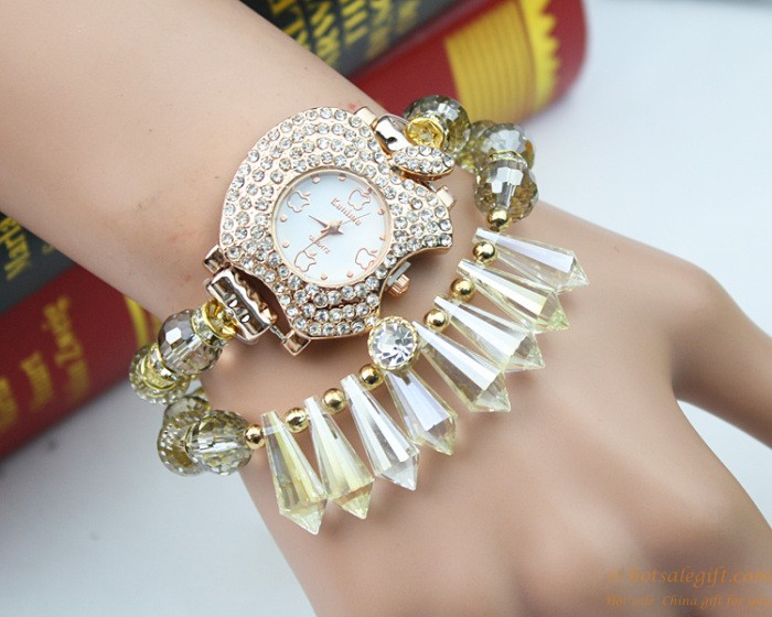 hotsalegift apple shaped fashion alloy diamond crystal bracelet ladies watches girls ladies 10