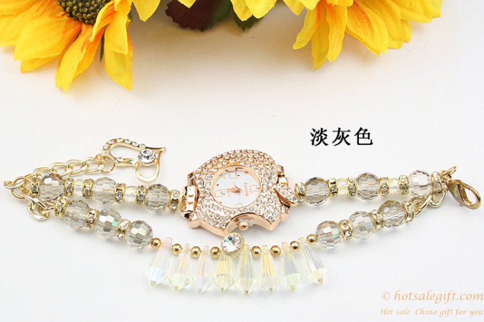 hotsalegift apple shaped fashion alloy diamond crystal bracelet ladies watches girls ladies 12