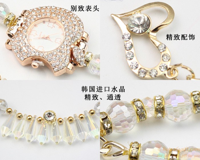 hotsalegift apple shaped fashion alloy diamond crystal bracelet ladies watches girls ladies 13