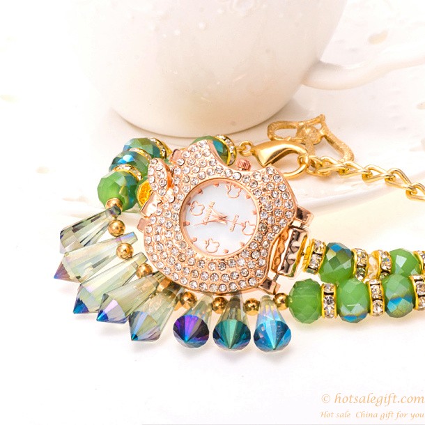 hotsalegift apple shaped fashion alloy diamond crystal bracelet ladies watches girls ladies 15