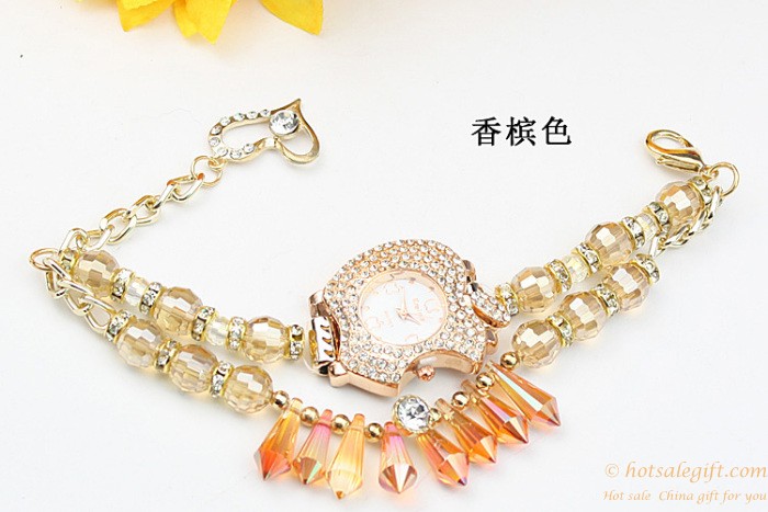 hotsalegift apple shaped fashion alloy diamond crystal bracelet ladies watches girls ladies 3