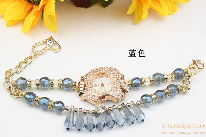hotsalegift apple shaped fashion alloy diamond crystal bracelet ladies watches girls ladies 4