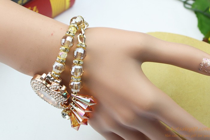 hotsalegift apple shaped fashion alloy diamond crystal bracelet ladies watches girls ladies 5